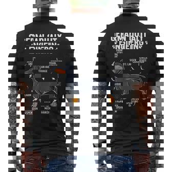 German Engineering Dachshund Lover Doxie Dog Men's T-shirt Back Print | Seseable FR