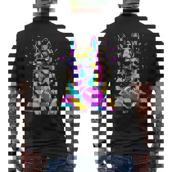 German Shepherd Dog Football Game Day Touchdown Season Men's Back Print T-Shirt | Mazezy