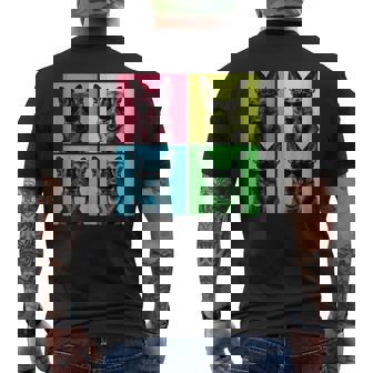 German Shepherd Pop Art GSD Dog Lover Photo Booth Men's Back Print T-Shirt | Mazezy