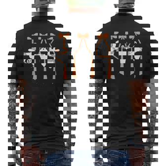 Ghost Aerial Silks Dance Aerialist Bow Aerial Yoga Halloween Men's T-shirt Back Print - Monsterry