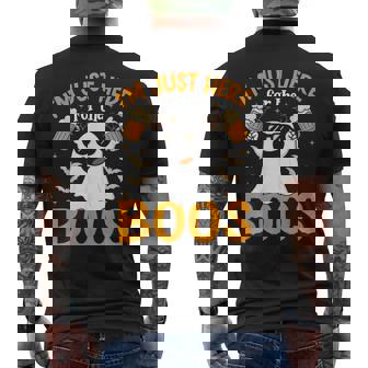 Ghost Beer Halloween Party Drinking Costume Men's T-shirt Back Print - Monsterry