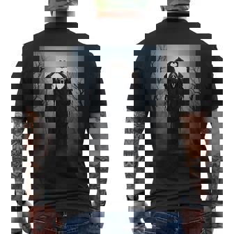 Ghost Heart Hands Scary Face Horror Poster Halloween 2025 Men's T-shirt Back Print | Seseable UK