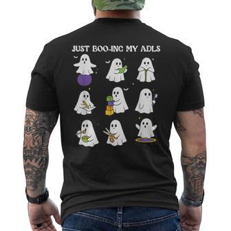 Ghost Occupational Therapy Halloween Ot Therapist Spooky Men's T-shirt Back Print - Thegiftio UK