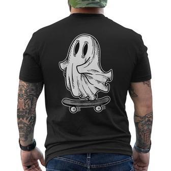 Ghost Skateboarder Blackwork Men's T-shirt Back Print - Thegiftio UK