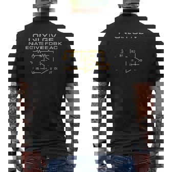 I Only Give Negative Feedback Electrical Engineering Men's T-shirt Back Print - Monsterry