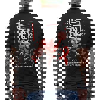 Go Red Heart Disease Awareness Chd Month Wear Red February Men's T-shirt Back Print | Mazezy