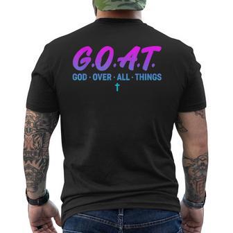 GOAT God Over All Things God Christian Men's T-shirt Back Print - Thegiftio UK