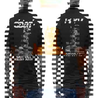 Goat Greatest Of All Time Meme Men's T-shirt Back Print - Thegiftio