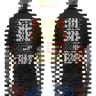 God Guns And Trump Drapeau Américain Trump Cadeaux T-shirt imprimé au dos - Cadeauxyz