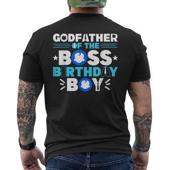 Godfather Of The Boss Birthday Boy Baby Decor Family Matchin Men's T-shirt Back Print - Thegiftio UK