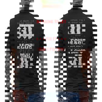 Im Going To Let God Fix It Because If I Fix It Men's T-shirt Back Print | Mazezy