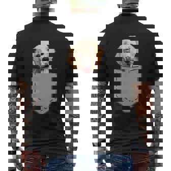Golden Retriever Lustiger Hund In Deiner Brusttasche T-Shirt mit Rückendruck - Seseable