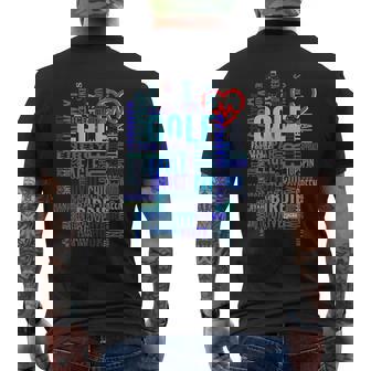 Words Of Golf Golf Addict Golf Lover Golf Player Men's T-shirt Back Print - Thegiftio