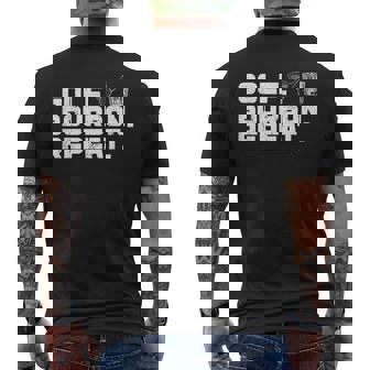 Golf Bourbon Repeat Golf & Bourbon Drinking Lover Men's T-shirt Back Print - Thegiftio