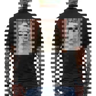 Goofy Ahh Cat Meme Dank Cursed Weirdcore Cat Meme Men's T-shirt Back Print | Seseable CA