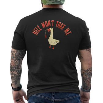 Goose Hell Won't Take Me Men's T-shirt Back Print - Thegiftio UK