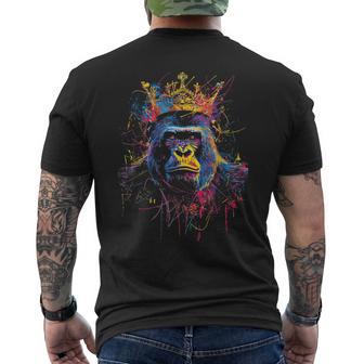 Gorilla King Alpha Silverback Men's T-shirt Back Print - Thegiftio UK
