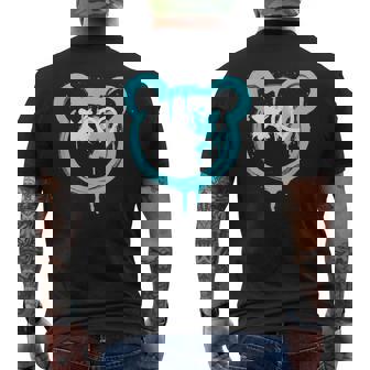 Graffiti Bear Love Punk Spray Paint Art Graffiti Bear Men's Back Print T-Shirt | Mazezy