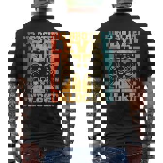 Gran Hermano Nivel Desbloqueado Bebé Anuncio Gaming Gamer Camiseta Hombre Estampado Espalda - Regaloses