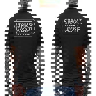 Grandma's Favorite Grandchild Grandson Granddaughter Men's T-shirt Back Print | Seseable CA