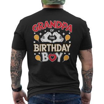 Grandpa Of The Birthday Boy Family Party Decor Grandson Men's T-shirt Back Print - Thegiftio UK