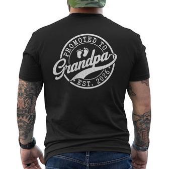 Grandpa Est 2026 Announcement Promoted To Grandpa Men's T-shirt Back Print - Thegiftio UK
