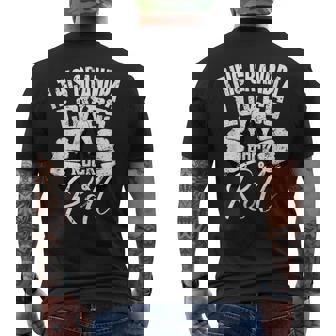 This Grandpa Loves Rock & Roll Electronic Rock Guitar Men's Back Print T-Shirt | Mazezy