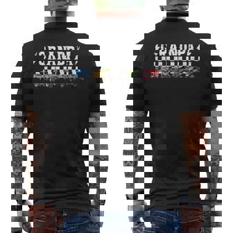 Grandpa Retro Monster Truck Family Crew Birthday Matching Men's T-shirt Back Print | Seseable CA