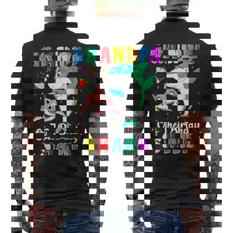 Grandpa Of The Shark Birthday Family Birthday Granddaughter Men's T-shirt Back Print - Thegiftio