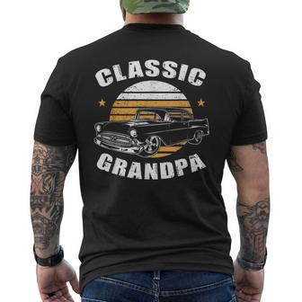 Grandpa Vintage Retro Classic Car Lover Enthusiast Men's T-shirt Back Print - Thegiftio UK