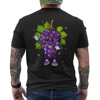 Grapes Fruit Cute Grapes Fruit Themed Outfit Men's T-shirt Back Print - Thegiftio UK