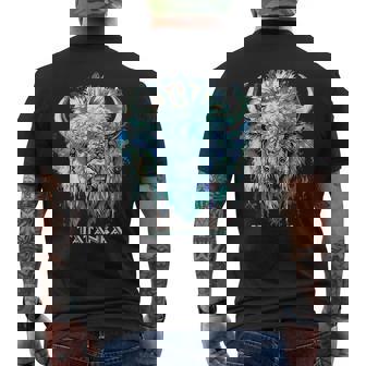 Great Native American White Buffalo Sacred Spirit Animal Iii Men's T-shirt Back Print - Thegiftio