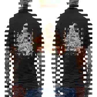 Great Taj Mahal India Sightseeing Motif Men's Back Print T-Shirt | Mazezy