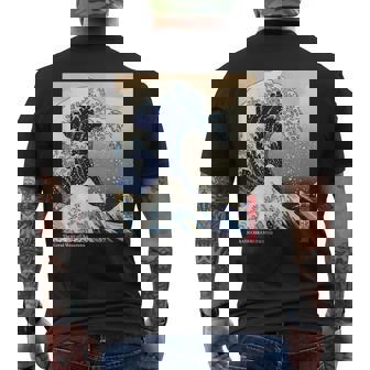 The Great Wave Off Kanagawa Famous Japanese Wave Painting Men's T-shirt Back Print - Monsterry