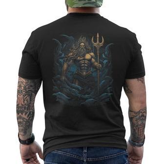 Greek Poseidon Ancient Greece Men's T-shirt Back Print - Thegiftio UK
