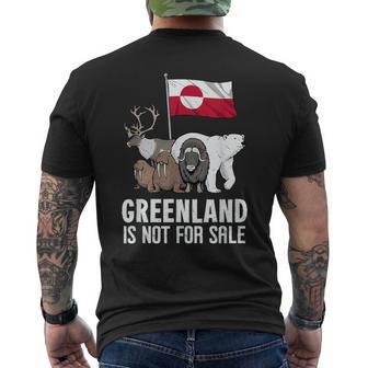 Groenlandia No A Laenta Groenlandia Bandera Animales Groenlandeses Camiseta Hombre Estampado Espalda - Regaloses