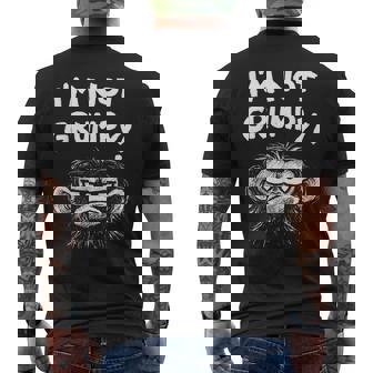 Grumpy Monkey I'm Not Grumpy Retro Vintage Men's T-shirt Back Print | Mazezy