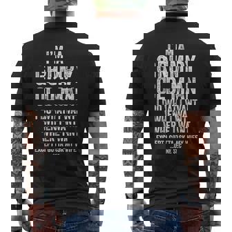 Grumpy Old Man Husband Dad Grandpa Men's T-shirt Back Print | Seseable UK