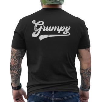 Grumpy Vintage Retro Father's Day For Grumpy Grandpa Men's T-shirt Back Print - Thegiftio UK
