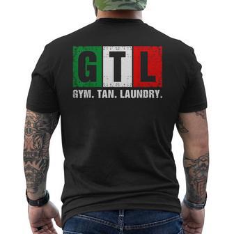 Gtl Gym Tan Laundry Italian Flag Men's T-shirt Back Print - Thegiftio UK