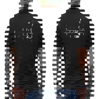 Guitarist Musicien E Guitare Rythme Cardiaque T-shirt imprimé au dos - Cadeauxyz