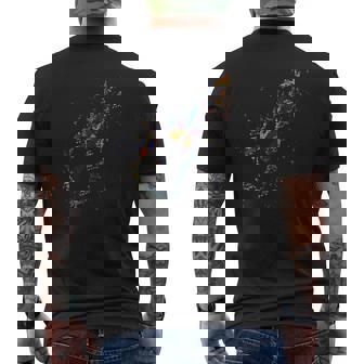 Guitarra Guitarrista Gráfico Colorido Camiseta Hombre Estampado Espalda - Regaloses