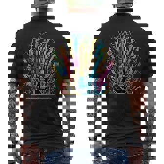 Guitars Electric Colored Acoustic Classical Men's T-shirt Back Print - Thegiftio