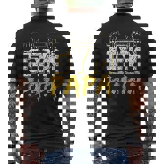 Gym Papa Training Weightlifting Fitness Workout Dad Father Men's T-shirt Back Print - Thegiftio