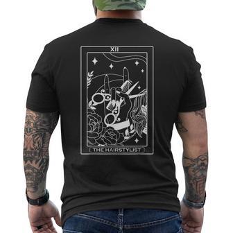 The Hairstylist Tarot Card Hairdresser Salon Hair Stylist Men's T-shirt Back Print - Thegiftio UK