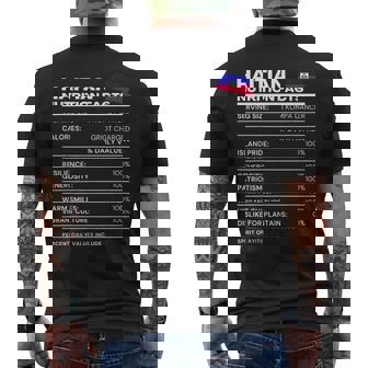 Haitian Nutrition Facts Men's T-shirt Back Print - Monsterry