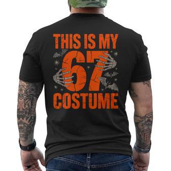 This Is My Halloween 67 Costume Number 6 7 Meme Six Seven Men's T-shirt Back Print - Thegiftio UK