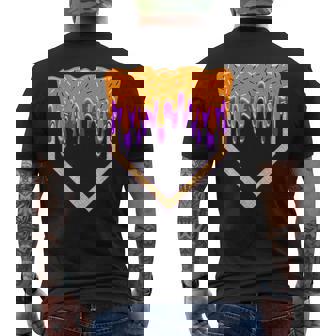 Halloween Baseball Home Plate Drip Baseball Lifestyle Boys Men's T-shirt Back Print | Mazezy