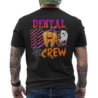Halloween Dental Boo Crew Th Dentist Spooky Men's T-shirt Back Print - Thegiftio