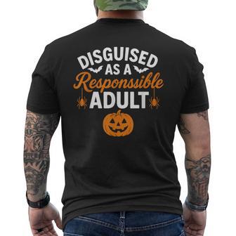 Halloween Dressed Up Disguised As A Responsible Adult Men's T-shirt Back Print - Thegiftio UK